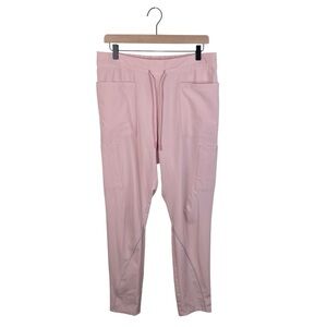 Jaanuu Women's Charge Cargo Drawcord Pant Size Large Blushing Pink Nursing Scrub